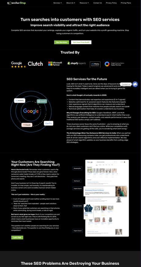 SEARCHER STOP